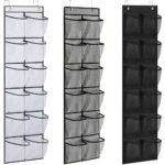 Over-Door Shoe Organiser — 12 Mesh Pockets with 2 Hooks