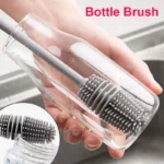 Silicone Bottle Brush — Long Handle Cup & Glass Scrubber