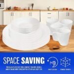 16PCS Dinner Set Kitchen Plate Mug Side Bowl Dinnerware Home