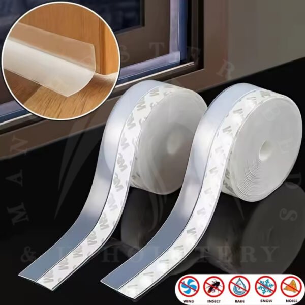 5M Seal Adhesive Silicone Draught Excluder Window Door Tape Weather