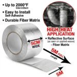 5M*5cm Silver Exhaust Heat Wrap Manifold Downpipe High Temp Bandage