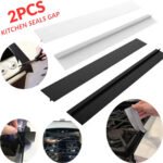 2 PCS Silicone Kitchen Seals Gap Filler Stove Counter Cover for