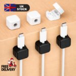 Magnetic Cable Clips Holder Adhesive Wire Organiser Desk USB