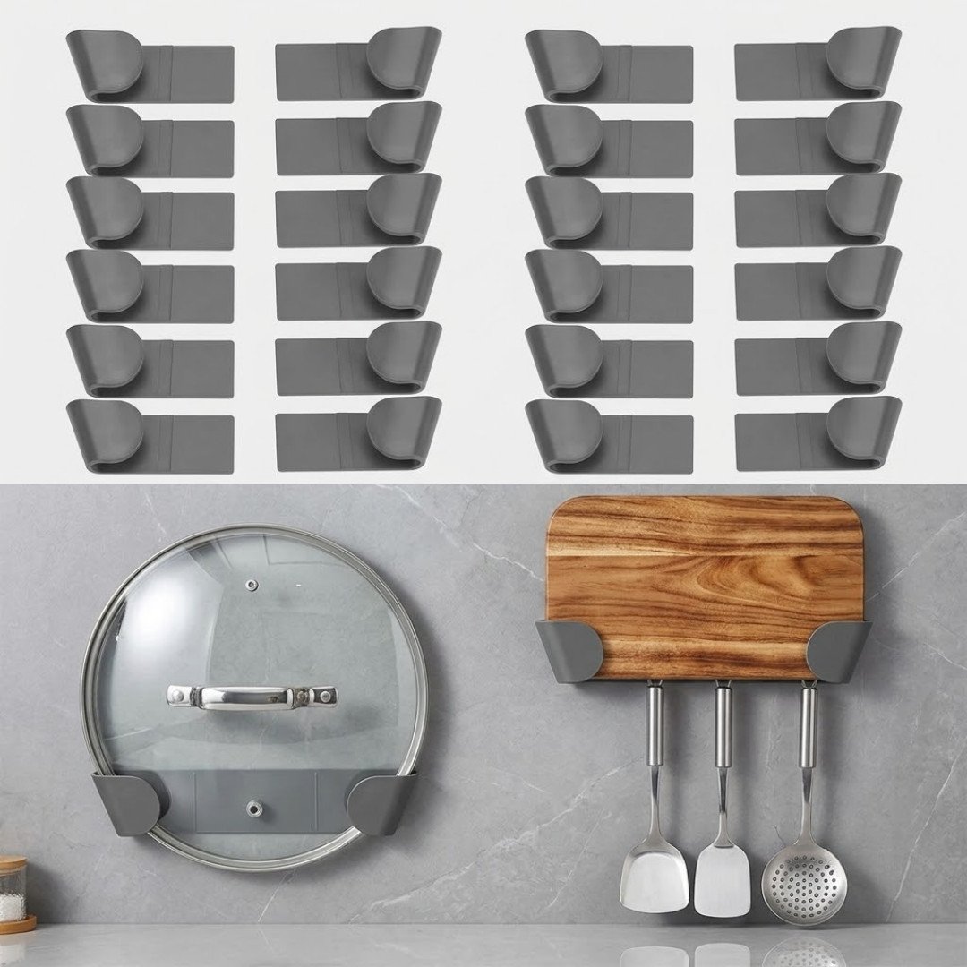 s-l1600-1068.jpg 12PCS Pan Lid Holder Saucepan Storage Wall Mounted Kitchen Rack
