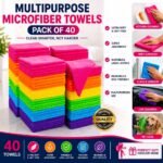 40x Microfibre Cleaning Cloth Cloths Kitchen Valeting Dusters Wash