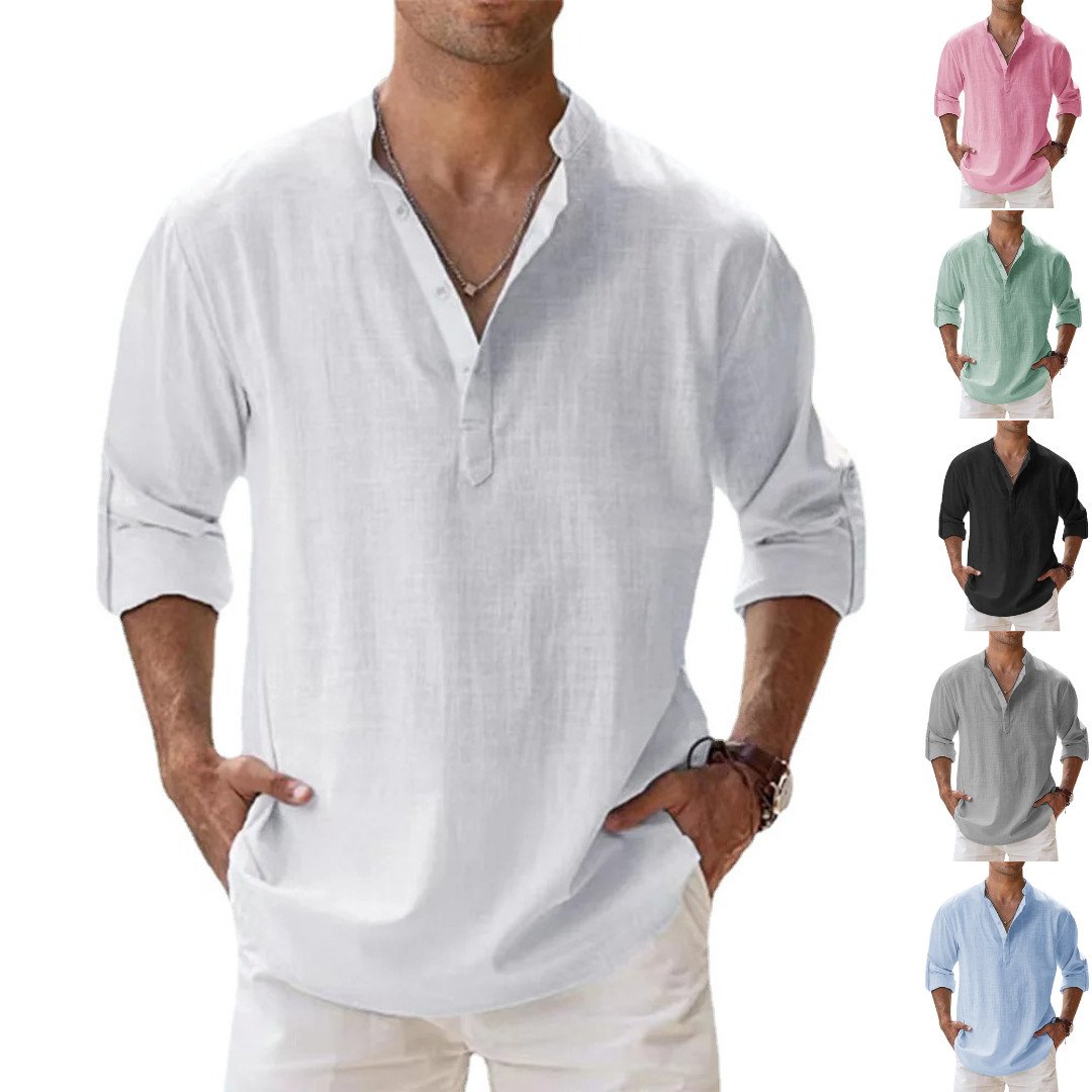 s-l1600-1074.jpg Men's Cotton Long Sleeve Shirt Casual Summer Beach Regular fit