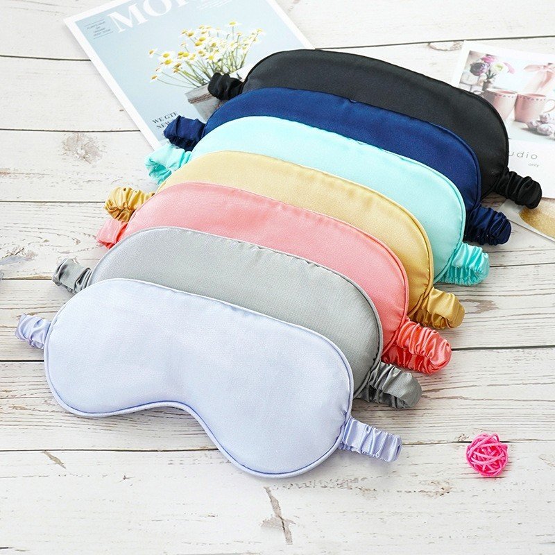 Luxury Pure Organic Satin Silk Eye Mask Soft Relax Travel Sleep