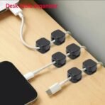 Magnetic Cable Clips Holder Adhesive Wire Organiser Desk USB