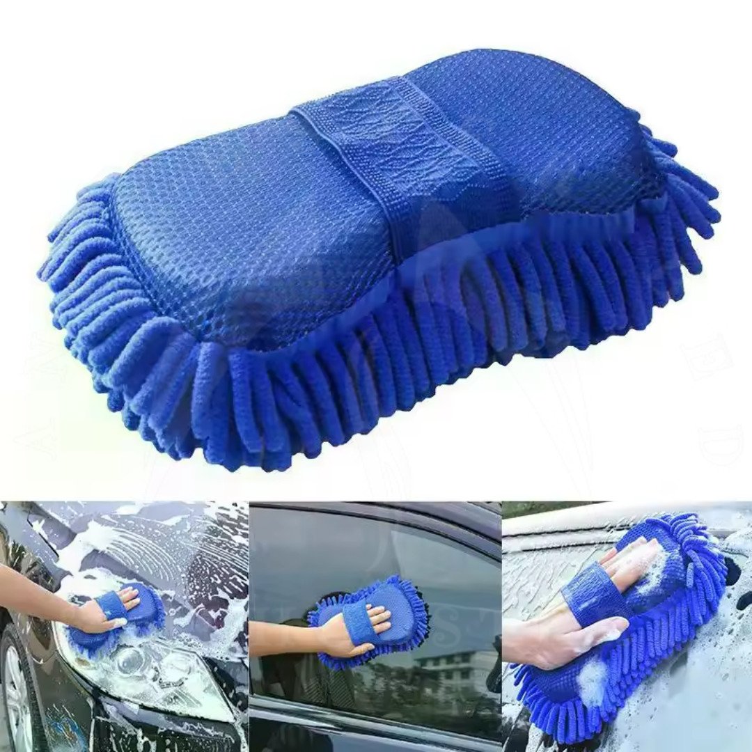 s-l1600-1099.jpg Microfiber Chenille Car Wash Sponge Auto Care Brush Gloves Pad