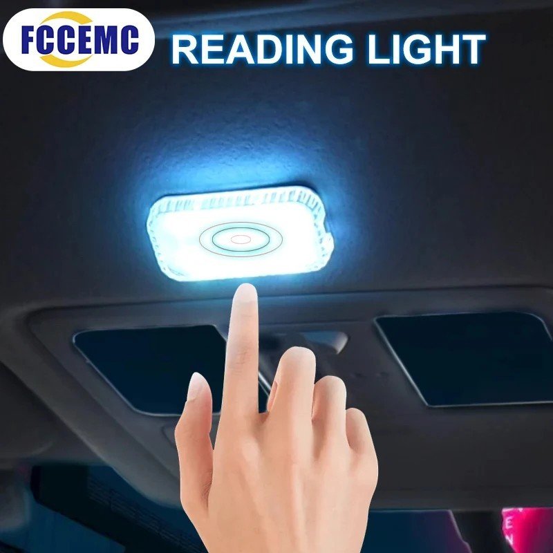 Car Interior Lighting LED Touch Light Mini Wireless Auto Roof
