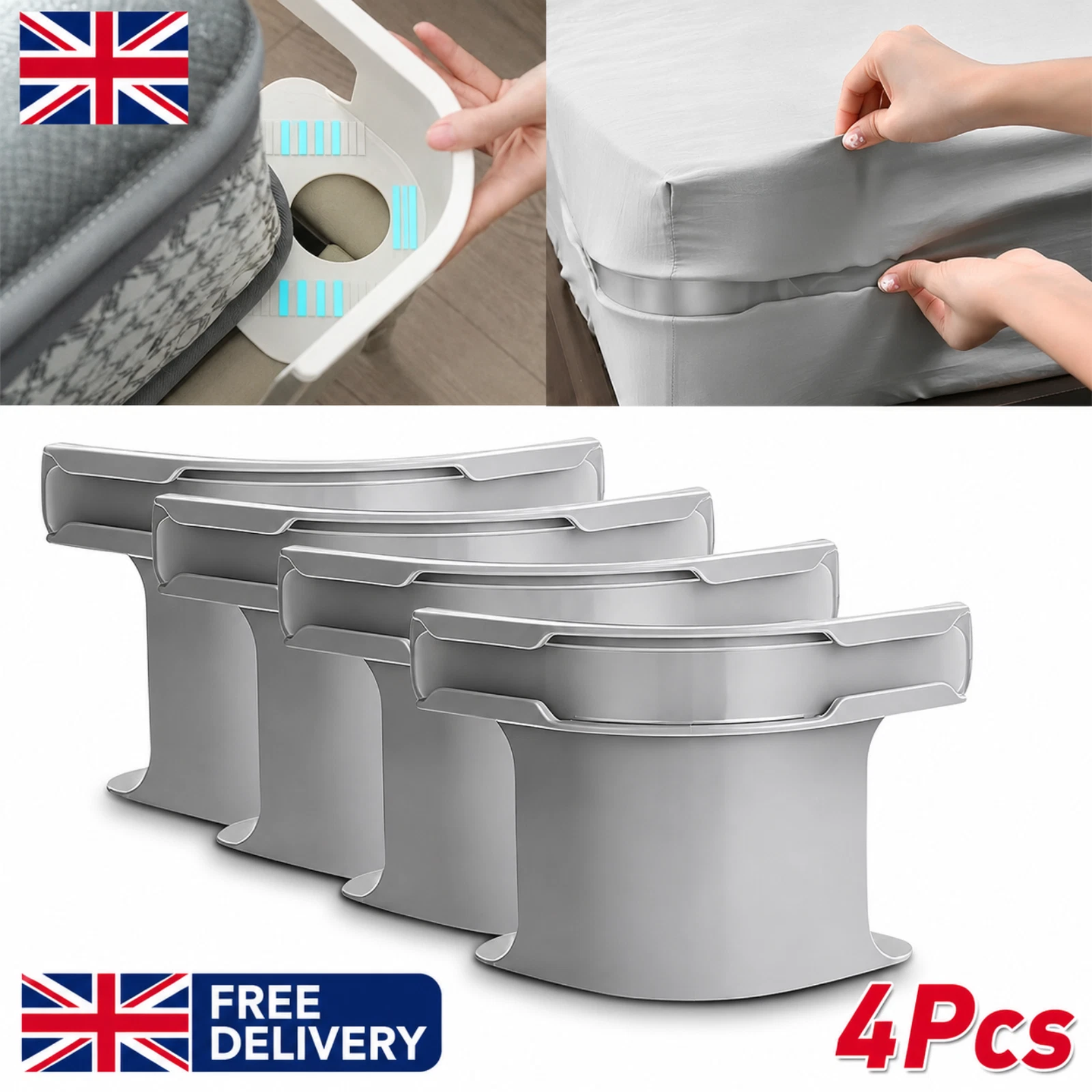 s-l1600-12.png Bed Sheet Grippers — 4 Pack Adjustable Mattress Fasteners - Image 1