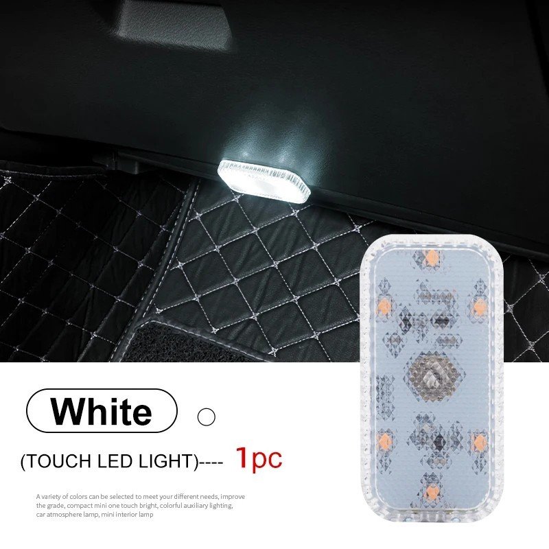 Car Interior Lighting LED Touch Light Mini Wireless Auto Roof