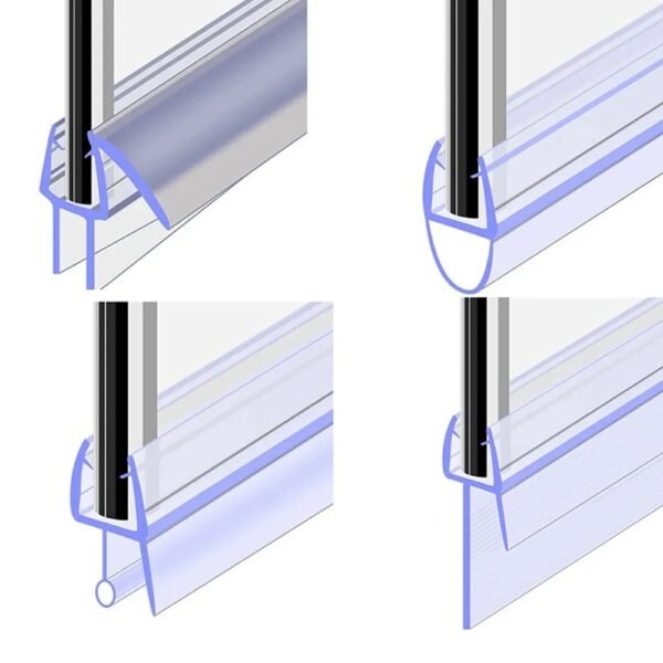 Shower Screen Door Seal Strip 4-6mm Glass Bath Door Seal Gap 20mm
