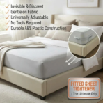 Bed Sheet Grippers — 4 Pack Adjustable Mattress Fasteners - Image 2