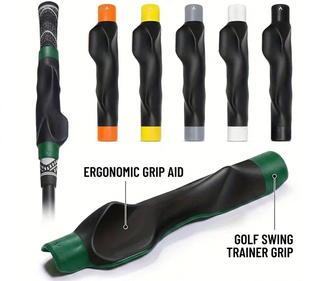 Golf Grip Trainer Aid Attachment Outdoor Swing Beginner Training