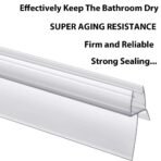 Shower Screen Door Seal Strip 4-6mm Glass Bath Door Seal Gap 20mm