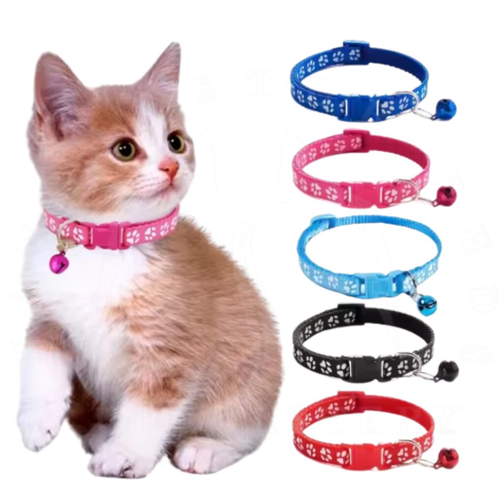 Cat Kitten Collar Safety Release With Bell Quick Release Adjustable
