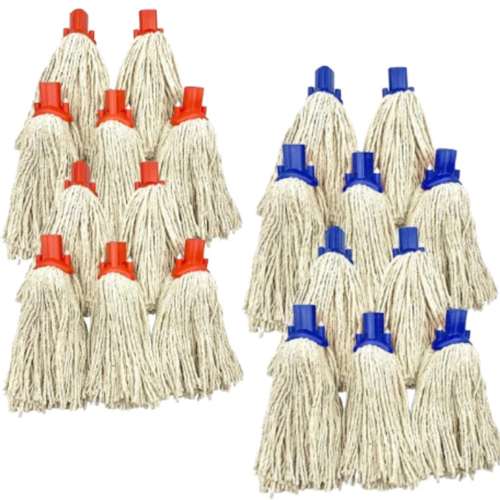 5PCS Heavy Duty Cotton Mop Heads Replacement Coded Floor Socket
