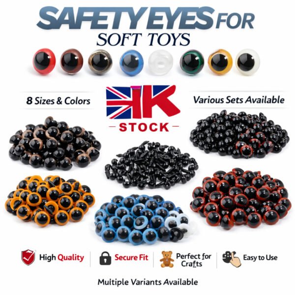 Safety Eyes Buttons for Soft Toys Teddy Bear Making Animal Dolls