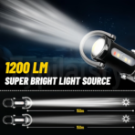 Mini Keychain LED Torch — USB Rechargeable COB - Image 2