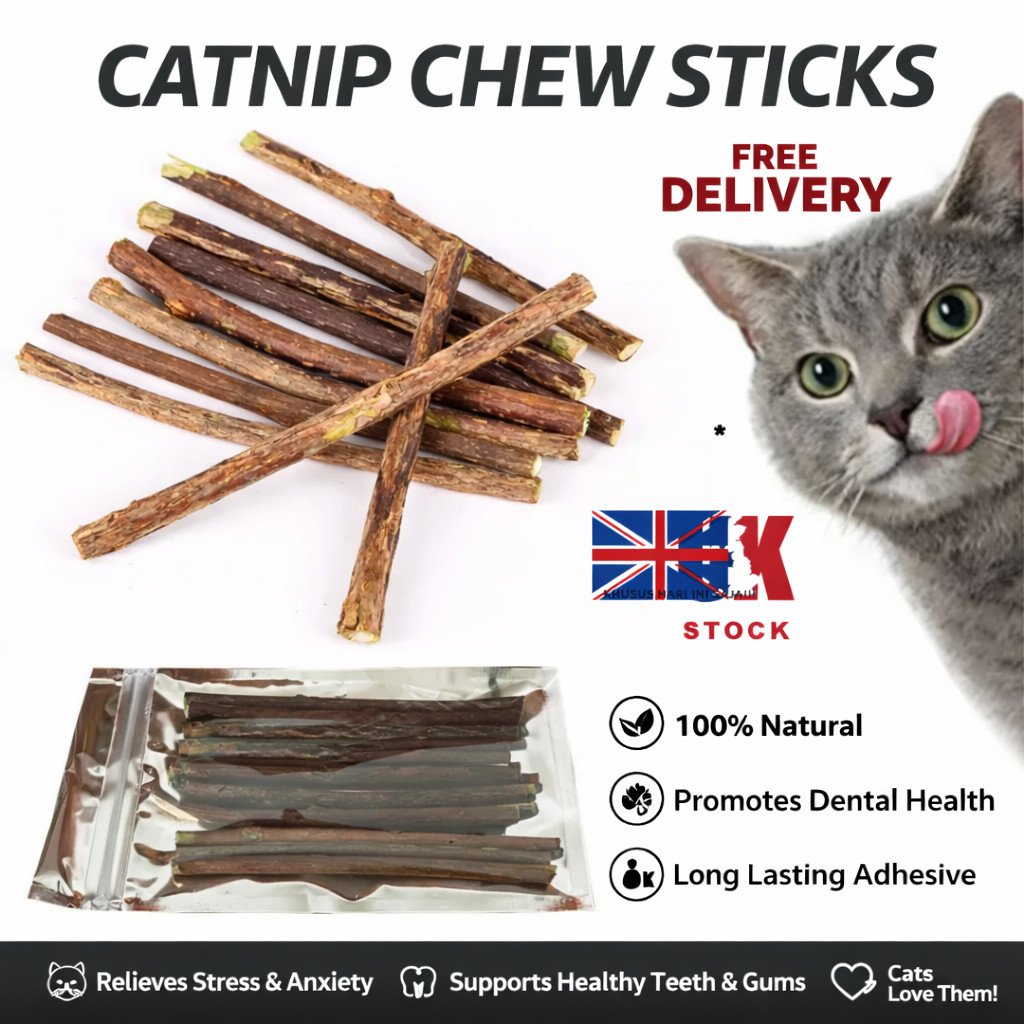Cat Nip Sticks Dried Silvervine Dental Chew Toy Teeth Clean