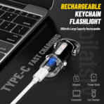 Mini Keychain LED Torch — USB Rechargeable COB - Image 3