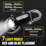 Mini Keychain LED Torch — USB Rechargeable COB - Image 4