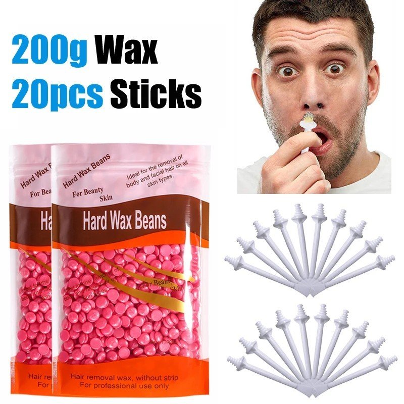 Nose Waxing Kit Wax Ear Hair Removal Painless & Easy Nasal Mens