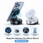 Magnetic Phone Vacuum Holder for iPhone Android Car Smartphone
