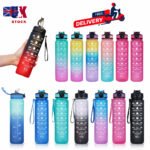 1L Sports Water Bottle Gym Travel Drinking Leakproof Bottle With