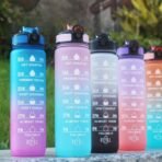 1L Sports Water Bottle Gym Travel Drinking Leakproof Bottle With