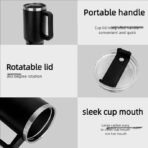 40oz Insulated Water Cup With Handle Straw Large Capacity Travel