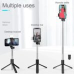 Remote Selfie Stick Tripod With Light Bluetooth Extendable Phone