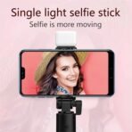 Remote Selfie Stick Tripod With Light Bluetooth Extendable Phone