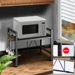 Expandable Microwave Shelf Organiser, Adjustable Kitchen Counter Rack