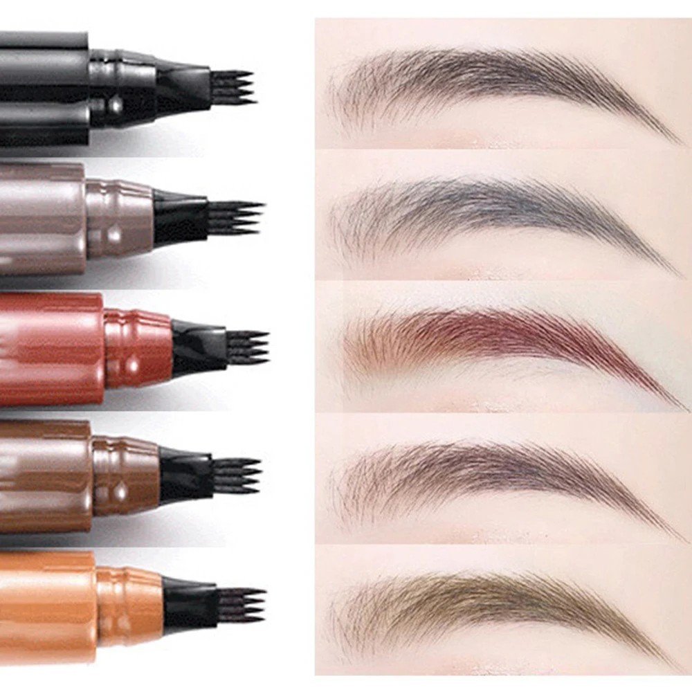 Microblading Tattoo Eyebrow 3D Liquid Ink Pen Waterproof 4 Fork