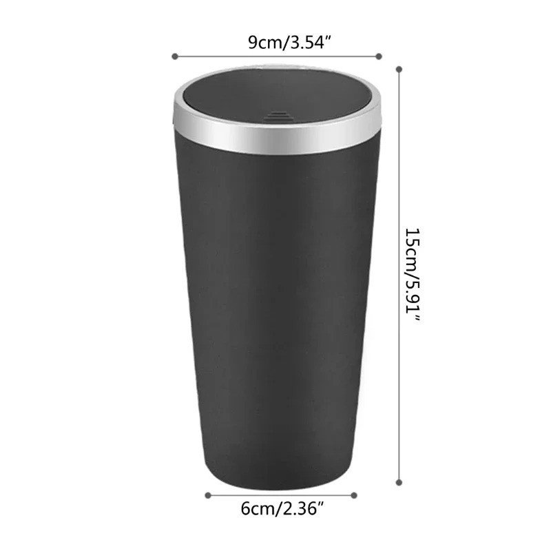 All Black Touch Bin Kitchen Rubbish Bin Dustbin Home Plastic