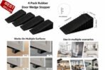 Black Extra Heavy Duty Security Door Stopper Anti-Slip Wedge