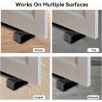 Black Extra Heavy Duty Security Door Stopper Anti-Slip Wedge