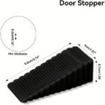 Black Extra Heavy Duty Security Door Stopper Anti-Slip Wedge