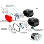 2x Mountain Bike Lights — USB Rechargeable LED Front & Rear Set - Image 4