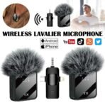 Wireless Lavalier Microphone Clip-On Noise Cancelling Mic for