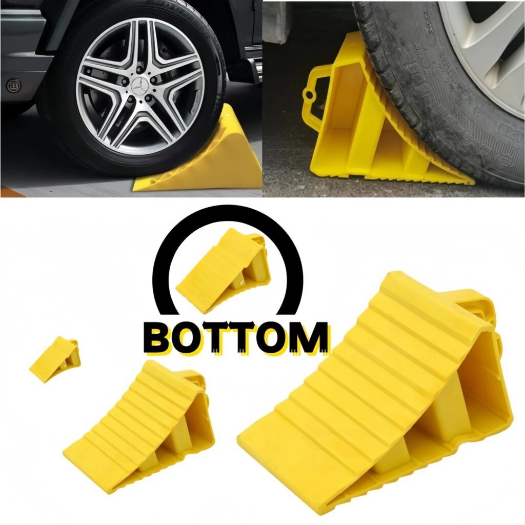 Solid Wheel Chocks Tyre Stoppers For Truck RV Trailer Car