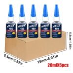 Black Super Glue 480 Fast Drying Cyanoacrylate for Rubber Leather