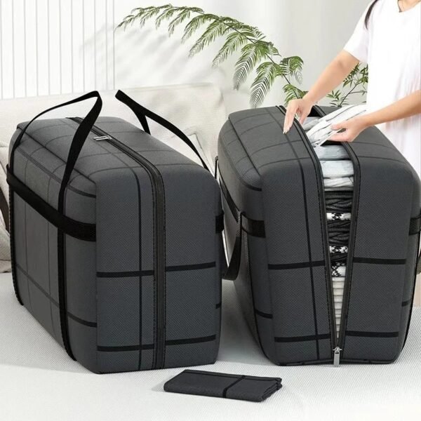 Large Capacity Folding Duffel Bag Travel Clothing Storage Double