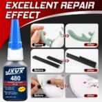 Black Super Glue 480 Fast Drying Cyanoacrylate for Rubber Leather