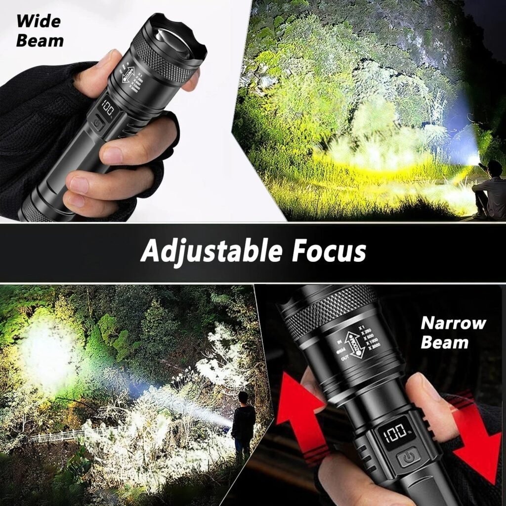 High Powered Super Bright Flashlight LED Rechargeable Torch Lamp