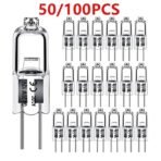 G4 Halogen Capsule Bulbs — 12V Bi-Pin, 10 Pack