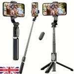 Bluetooth Selfie Tripod Telescopic Stick Remote Monopod Extendable