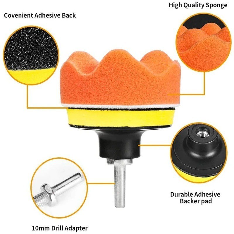Car Polisher Polishing Pads for Drill Sponge Buffer Waxing Buffing